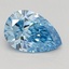 0.58 Ct. Fancy Vivid Blue Pear Lab Grown Diamond