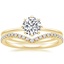 18K Yellow Gold Eight Prong Petite Elodie Ring with Flair Diamond Ring (1/6 ct. tw.)