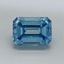 0.7 Ct. Fancy Vivid Malibu Blue Emerald Lab Grown Diamond