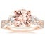 14K Rose Gold Luxe Willow Three Stone Diamond Ring (1/2 ct. tw.), smalltop view