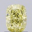 0.83 Ct. Fancy Intense  Yellow Cushion Lab Grown Diamond