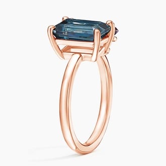 Toi et Moi London Blue Topaz and Lab Alexandrite Cocktail Ring