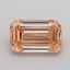 1.47 Ct. Fancy Intense Pinkish Orange Emerald Lab Grown Diamond