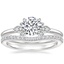 18K White Gold Fiore Diamond Ring with Curved Diamond Ring (1/6 ct. tw.)