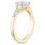 18K Yellow Gold Rosette Diamond Ring, smallside view