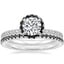 Platinum Waverly Diamond Ring with Black Diamond Accents with Luxe Ballad Black Diamond Ring
