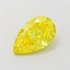 1.57 Ct. Fancy Vivid  Yellow Pear Lab Grown Diamond