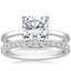 18K White Gold Petite Quattro Ring with Amelie Diamond Ring (1/3 ct. tw.)