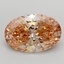 4.01 Ct. Fancy Vivid Brownish Orange Oval Lab Grown Diamond
