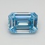 0.80 Ct. Fancy Vivid Blue Emerald Lab Grown Diamond