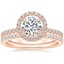 14K Rose Gold Aura Diamond Ring with Luxe Ballad Diamond Ring (1/4 ct. tw.)