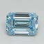 1.56 Ct. Fancy Vivid Blue Emerald Lab Grown Diamond