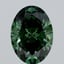 3.53 Ct. Fancy Vivid Green Oval Lab Grown Diamond