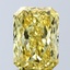 3.08 Ct. Fancy Vivid Yellow Radiant Lab Grown Diamond