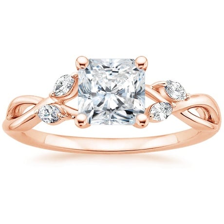 14K Rose Gold Willow Diamond Ring (1/8 ct. tw.) with Winding Willow Diamond Ring (1/8 ct. tw.)