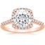 14K Rose Gold Odessa Halo Diamond Ring (1/5 ct. tw.), smalltop view