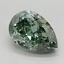 1.67 Ct. Fancy Vivid Green Pear Lab Grown Diamond