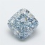 3.01 Ct. Fancy Intense Blue Cushion Lab Grown Diamond