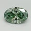 1.64 Ct. Fancy Vivid Pacific Green Oval Lab Grown Diamond