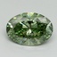 2.17 Ct. Fancy Vivid Green Oval Lab Grown Diamond
