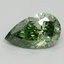 0.84 Ct. Fancy Vivid Pacific Green Pear Lab Grown Diamond