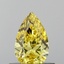 0.49 Ct. Fancy Vivid Yellow Pear Lab Grown Diamond