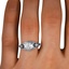The Bija Ring, smallzoomed in top view on a hand