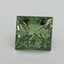 1.11 Ct. Fancy Vivid Green Princess Lab Grown Diamond