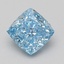 1.19 Ct. Fancy Vivid Blue Cushion Lab Grown Diamond