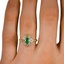 The Aleta Ring, smallzoomed in top view on a hand