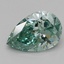 1.09 Ct. Fancy Vivid Green Pear Lab Grown Diamond