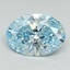 2.46 Ct. Fancy Vivid Blue Oval Lab Grown Diamond