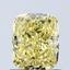 1.06 Ct. Fancy Vivid Yellow Cushion Lab Grown Diamond
