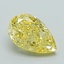1.11 Ct. Fancy Vivid Yellow Pear Lab Grown Diamond