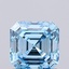 1.04 Ct. Fancy Vivid Blue Asscher Lab Grown Diamond