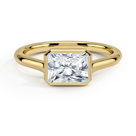 East-West Bezel Solitaire Ring