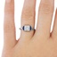 The Lauren Ring, smalltop view on a hand