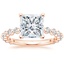 14K Rose Gold Marseille Three-Quarter Coverage Diamond Ring, smalltop view