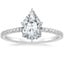 18K White Gold Viviana Three-Quarter Coverage Diamond Ring, smalltop view
