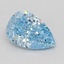 1.08 Ct. Fancy Vivid Blue Pear Lab Grown Diamond
