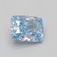 1.54 Ct. Fancy Vivid Blue Cushion Lab Grown Diamond