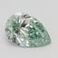 0.94 Ct. Fancy Intense Green Pear Lab Grown Diamond