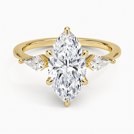 Luxe Cometa Three Stone Diamond Ring - Brilliant Earth