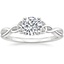 18K White Gold Celtic Love Knot Ring, smalltop view