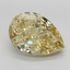 6.52 Ct. Fancy Vivid  Yellow Pear Lab Grown Diamond