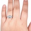 The Izefia Ring, smallzoomed in top view on a hand
