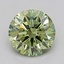 1.04 Ct. Fancy Vivid  Green Round Lab Grown Diamond