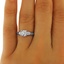 The Lavaliere Ring, smalltop view on a hand