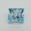 1.56 Ct. Fancy Vivid Blue Princess Lab Grown Diamond
