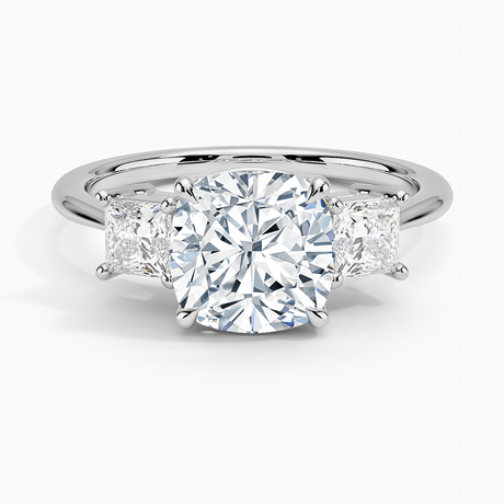 Princess Cut Three Stone Diamond Ring